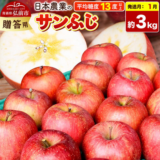りんご サンふじ 贈答用 約3kg【1月発送】りんご