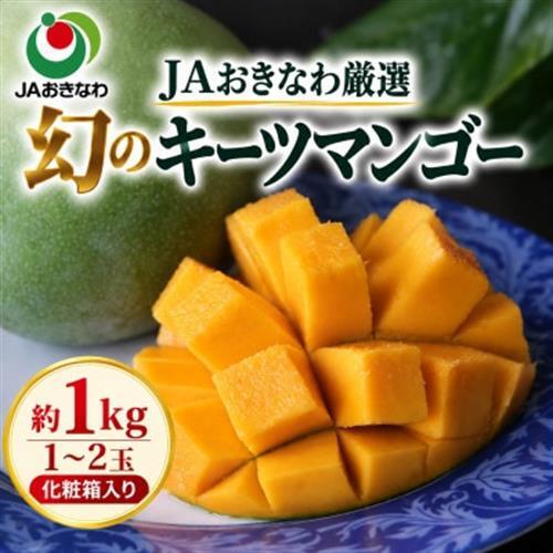 [2027年8月上旬から順次発送・贈答用]JAおきなわ厳選 幻のキーツマンゴー約1kg(1〜2玉)[配送不可地域:離島]