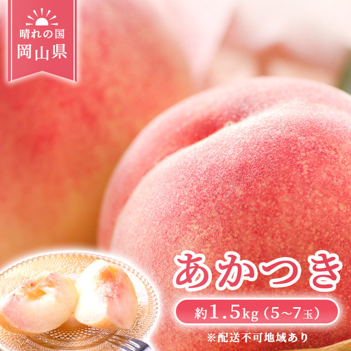 [ 2027年 先行予約] 桃 岡山県産 あかつき 約1.5kg(5〜7玉) [2027年7月上旬-中旬頃出荷] 白桃 岡山 はくとう スイーツ フルーツ 果物 先行予約 数量限定 期間限定 岡山 里庄町 モモ もも 桃