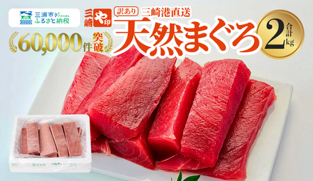 [ 訳あり ][ 三崎港 直送 ! ]これを選べば間違いなし! 業務用 三崎 の 天然マグロ 2kg M063-003-02 [ 訳アリ ] 冷凍 マグロ
