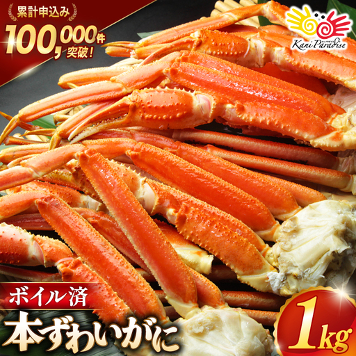 訳あり ボイルずわいがに 肩付き脚 総重量1kg  かに 蟹 カニ