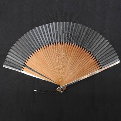 【京風庵大むら】京扇子 令和鉄扇～plusα～(扇面黒・中骨茶)｜京都 扇子 伝統工芸 高級