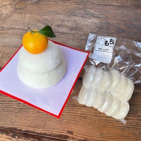 [先行予約・年内発送・正月セット]鏡餅(中サイズ)と丸餅12個セット