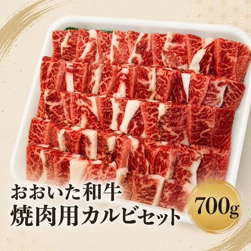 豊後牛おおいた和牛 焼肉用カルビセット 700g | お肉 肉 おにく にく 和牛 牛肉 豊後牛 焼き肉セット 焼肉 大分県ブランド肉 大分県産 九州産 豊国畜産ぶんごや 国産 送料無料 大分県 中津市