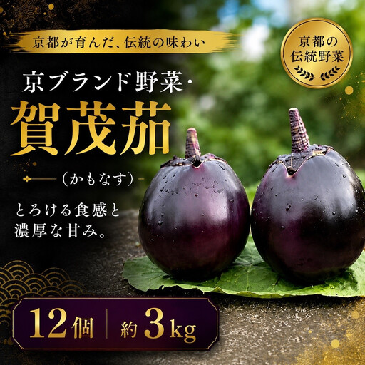 賀茂茄子(京野菜)12個 約3kg | 野菜
