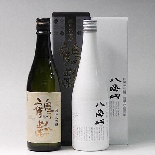 日本酒 鶴齢・八海山雪室貯蔵三年 純米大吟醸 720ml×2本セット｜新潟地酒