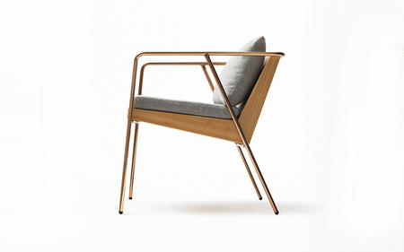 [FIL]ダイニングチェア MASS Series Dining Chair -Natural Wood & Copper Frame- 小国杉 椅子 チェア 背もたれ 肘掛 クッション インテリア 家具 木製 無垢材 受注生産 おしゃれ リビング ダイニング ギフト Foreque 熊本 阿蘇 南小国町 送料無料
