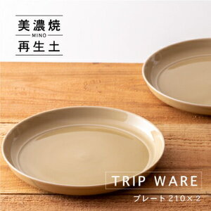 【美濃焼】 tripware プレート 210 2枚 アイボリー 瑞浪市 / 市原製陶 食器 皿 グッドデザイン賞受賞 [AZAE011]