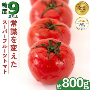 トマト スーパーフルーツトマト 小箱 約800g × 1箱 [大玉7〜13玉/1箱] 2027年産