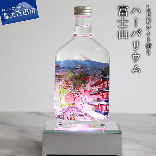 [LEDライト付]ハーバリウム 富士山