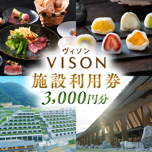 VT-01　日本最大級の 商業 リゾート 施設　VISON [ ヴィソン ] ギフト 券 （3,000円分）| 多気町 補助券 ホテル