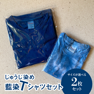 [藍染めTシャツ サイズが選べる 2枚セット] K17_0007
