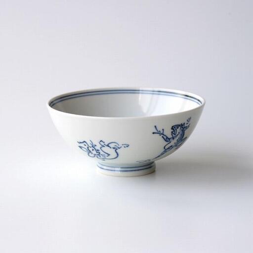 【たち吉】鳥獣戯画 飯茶碗 染付｜京都 茶碗 陶芸品 人気 おすすめ