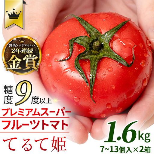 [ 2027年 収穫分 ]2〜6月配送 スーパーフルーツトマト てるて姫 約800g×2箱[7〜13玉/1箱] 糖度9度以上 先行予約 フルーツトマト ブランドトマト 野菜 ギフト 贈答 青空レストラン アド街ック天国 グッドモーニング 黄金のワンスプーン 昼めし旅 [BC036sa]
