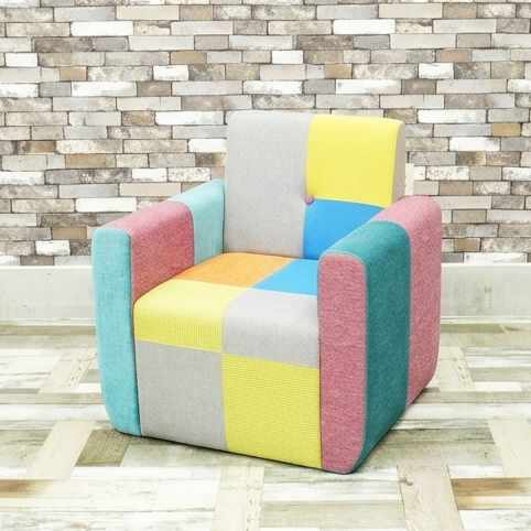 おしゃれでかわいい一人掛けソファー【?CUBE】ｂスタイル【完成品開梱設置】 ※離島への配送不可