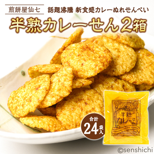 半熟カレーせん 2箱 （12袋入×2） カレーせんべい ぬれせんべい せんべい 煎餅 煎餅屋仙七 [AO005sa]