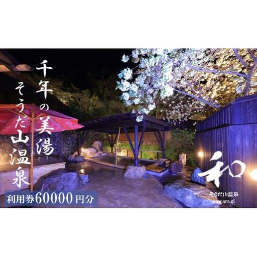 宿泊利用券 プレゼント 旅行 高知 60,000円分 ギフト 券 チケット 宿泊 湯 そうだ山温泉 旅館
