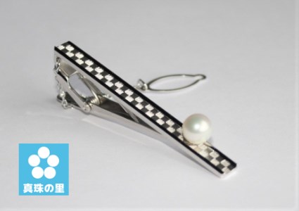 真珠の里 アコヤ真珠付き 7.0-7.5mm シルバータイドメ / 伊勢 志摩 伊勢志摩 志摩市 三重県 英虞湾 パール アコヤ貝 アクセサリー ネクタイピン タイドメ ギフト プレゼント 冠婚葬祭 慶事 結婚式 入学式 卒業式 父の日 国産 誕生石 記念日