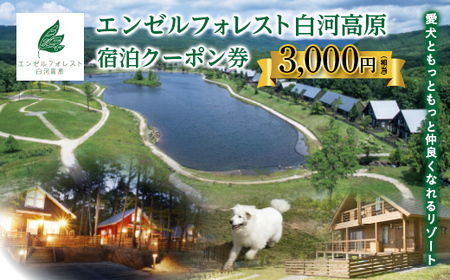 エンゼルフォレスト白河高原で使える宿泊クーポン券(3,000円相当) F21T-094