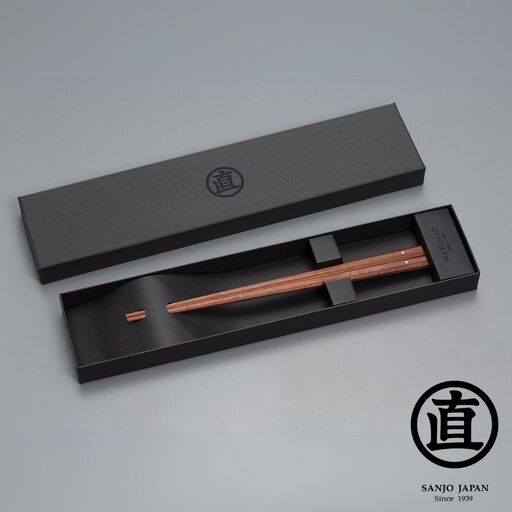 特上 八角箸 百年 紫檀 220mm 高級 箸 贈答用 無塗 燕三条  [マルナオ]