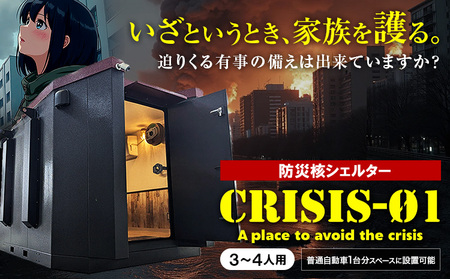 防災核シェルター CRISIS-01 防災グッズ 防災用品 防災核シェルター 防災品 [納期に関してはお申込みの流れをご確認ください]茨城県 結城市 防災 核 シェルター[配送不可地域あり](沖縄・離島)