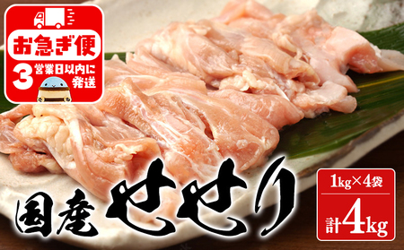 B2-2144／国産 鶏せせり 4kg