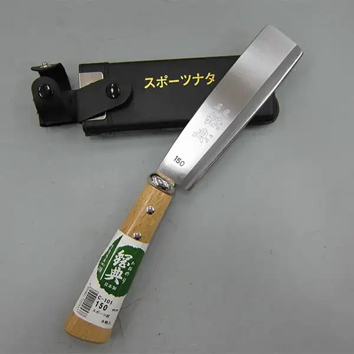 燕三条 スポーツ鉈&木鞘 アウトドア用品 キャンプ用鉈 山歩き 薪割り 焚火【011P059】
