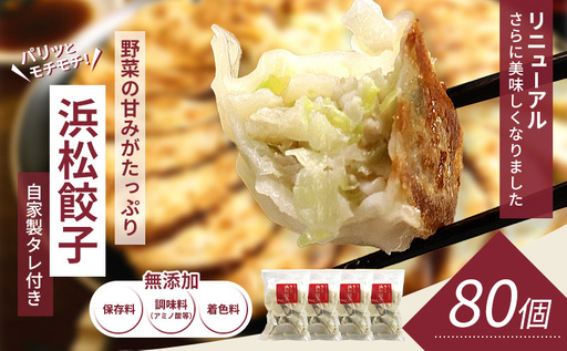 浜松餃子 80個 20個×4 知久屋 無添加 冷凍 餃子