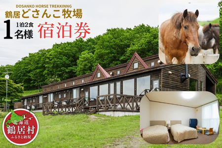 鶴居村 鶴居どさんこ牧場 1泊(2食付) 1名様 (宿泊 宿 2食付き 馬 ウマ うま どさんこ 釧路の隣 釧路空港 から近い 北海道 観光 トラベル ホテル 旅行 宿泊 アクティビティ ふるさと納税 ふるなび )
