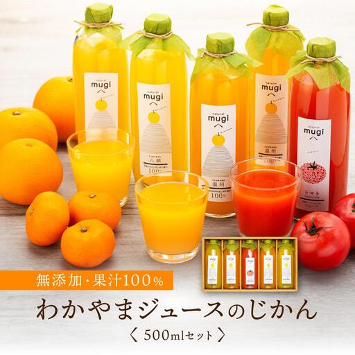 無添加・果汁100％わかやまジュースのじかん　500ｍｌセット