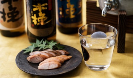 日向木挽 3種 芋 焼酎 鶏 ささみ くんせい セット 飲み比べ 食べ比べ 燻製 おつまみ 送料無料【雲海酒造】_A0114-079