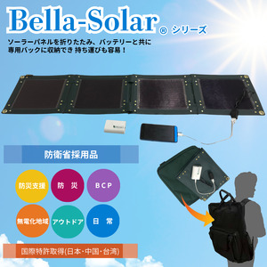 折り畳み式ソーラーパネルと蓄電池