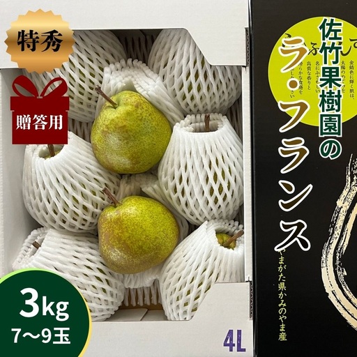 西洋梨（ラフランス）３ｋｇ　贈答用　0041-2606