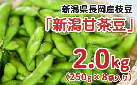 75E-16新潟県長岡産枝豆2.0kg【新潟甘茶豆250g×8袋入り】