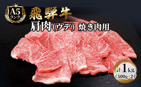飛騨牛 牛肉 焼肉 肩肉ウデ A5 飛騨牛【500g×2 計1kg】