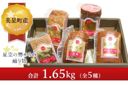 E-02ハム・パストラミポーク詰合せ(全5種)[美星町産豚肉]