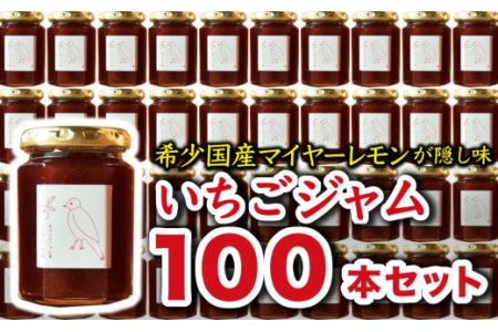 希少 国産 マイヤーレモン 使用 手作り いちごジャム 160g×100本　こだわり ジャム KA-24