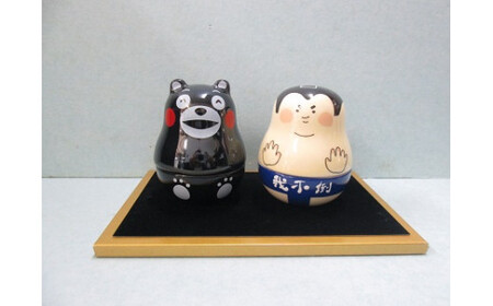 アリコ起き上がりこぼしお相撲さん・くまモンセット 有田焼 陶楽 bn008