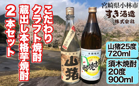 【こだわりクラフト焼酎】蔵出し本格芋焼酎　2本セット（焼酎 芋 芋焼酎 飲み比べ 期間限定） （ 焼酎 芋焼酎 本格芋焼酎 本格焼酎 人気焼酎 ）