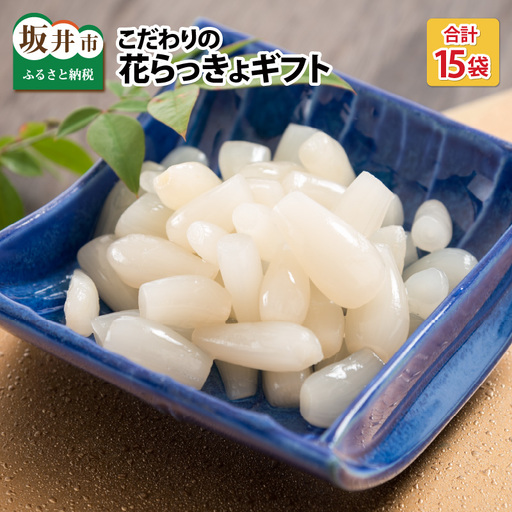 『こだわりの三年掘り栽培』 福井特産 三年子花らっきょギフト 【甘酢 漬け 国産 漬け物 お漬物 ラッキョウ らっきょう】 [B-0701]