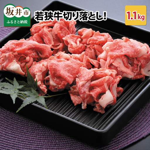 若狭牛切り落とし 1.1kg 用途色々!スタミナUP!健康長寿![B-2208]