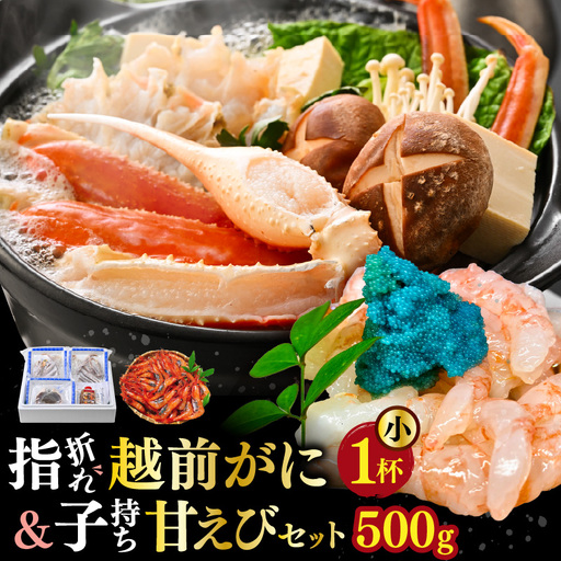 [先行予約]訳あり越前がに 小 1杯&子持ち甘えび500g かにすきセット[2026年11月〜2027年3月発送] [C-4310]