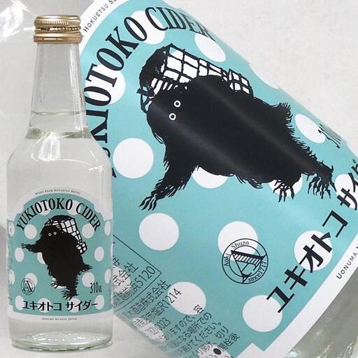 鶴齢 雪男 ユキオトコ サイダー 310ml×12本【天然水 ノンアル 飲料 ソフトドリンク 甘さ控えめ 】