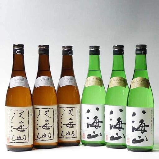日本酒 八海山 大吟醸・純米大吟醸 720ml×6本セット｜八海山