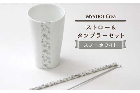 【美濃焼】MYSTRO レギュラー ストロー＆タンブラーセット（スノーホワイト）陶磁器製ストロー【カネス】 食器 うつわ SDGs エコ おしゃれ [MBM007]