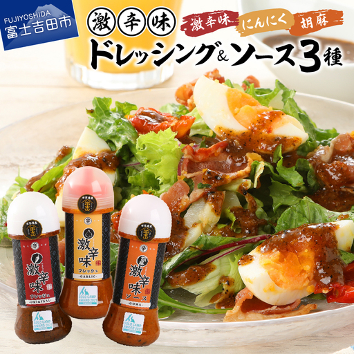 ドレッシング ソース 激辛味 3種 セット 各200ｇ 詰め合わせ 名物 焼肉のたれ 調味料 旨辛 キャンプ