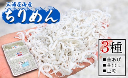 【冷蔵】ちりめん 3種 計約920ｇ【しらす しらす しらす しらす しらす しらす】 mu-0020