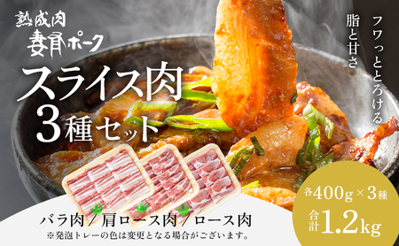 [魚沼銘柄豚]妻有ポークスライス3種セット 肉 お肉 豚肉 詰め合わせ 新潟