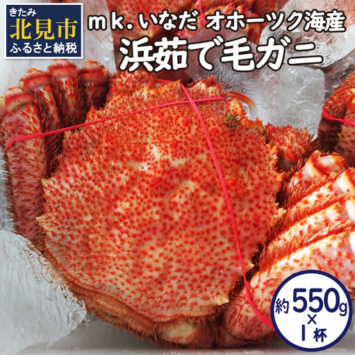 オホーツク海産 浜茹で毛ガニ 約550g×1杯 ( 海鮮 かに カニ 蟹 毛ガニ ボイル 贈答 ギフト )【113-0020】