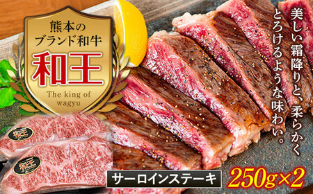 FKK19-529_熊本和王 サーロインステーキ 500g 熊本県 嘉島町